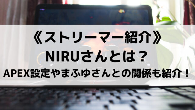 Apex実況者のniruさんとは ゲーム設定やまふゆさんとの関係について紹介 Eスポ 日本最大級のesportsメディア