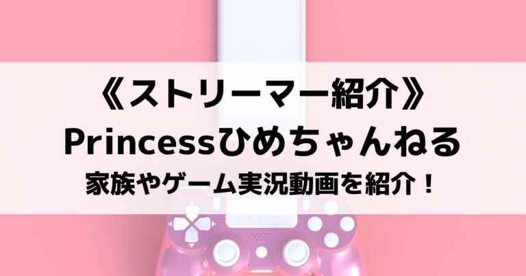 Princessひめちゃんねるとは？ひめちゃんとその家族、ゲーム実況動画を紹介！